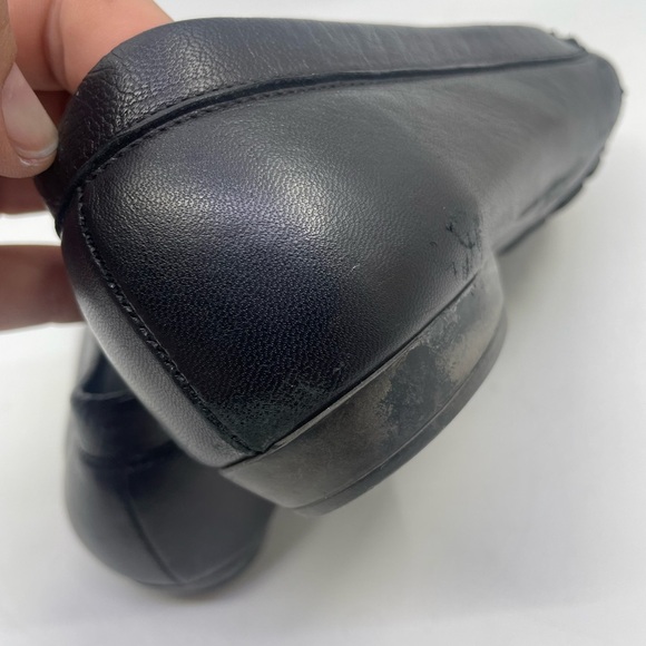 Salvatore Ferragamo Black Loafers with Gold Accent - Picture 13 of 13